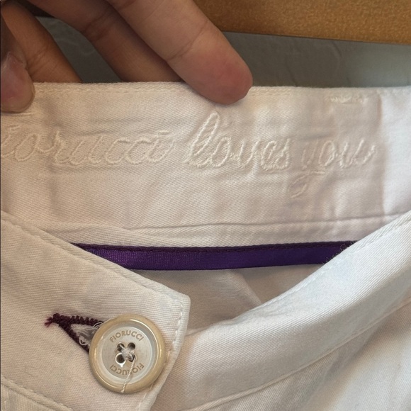 NWT Fiorucci White Shorts L - Picture 3 of 5